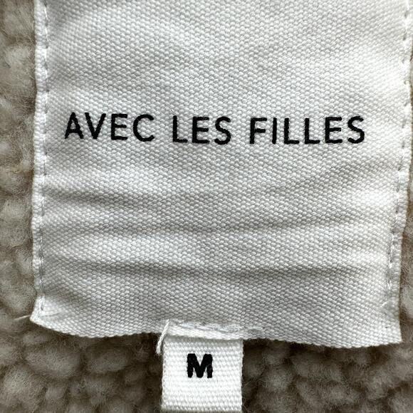 Avec Les Filles Corduroy Trucker Jacket Button Down Faux Sherpa Lined Pink M - Picture 3 of 5